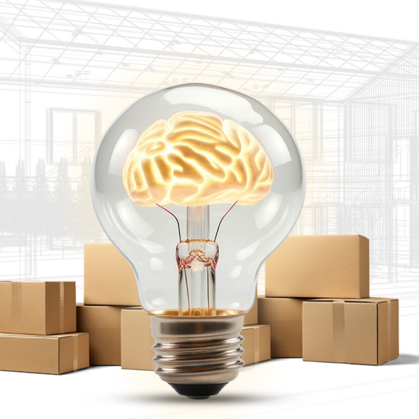 brain inside lightbulb