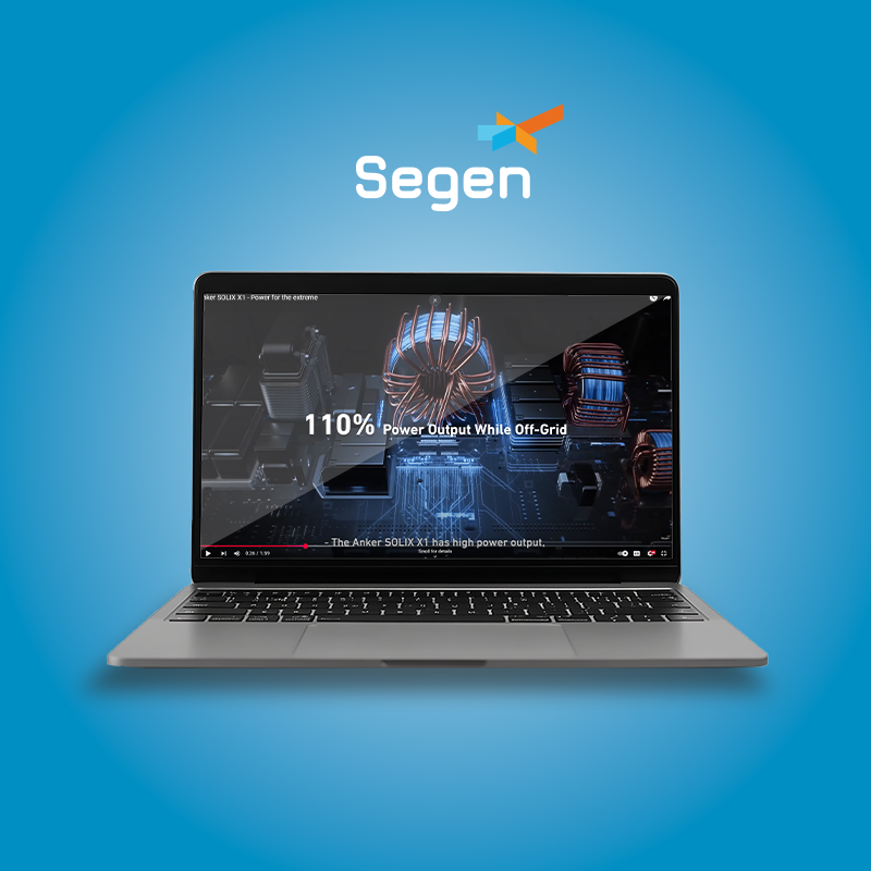 Segen logo with laptop