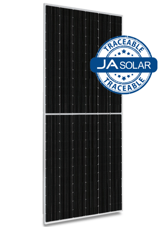 JA Solar 605W n-type Bifacial Double Glass Half-Cell MBB Traceable LB MC4
